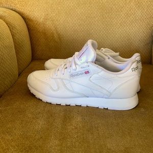Reebok Classic Leather White Sneakers Sz 8.5